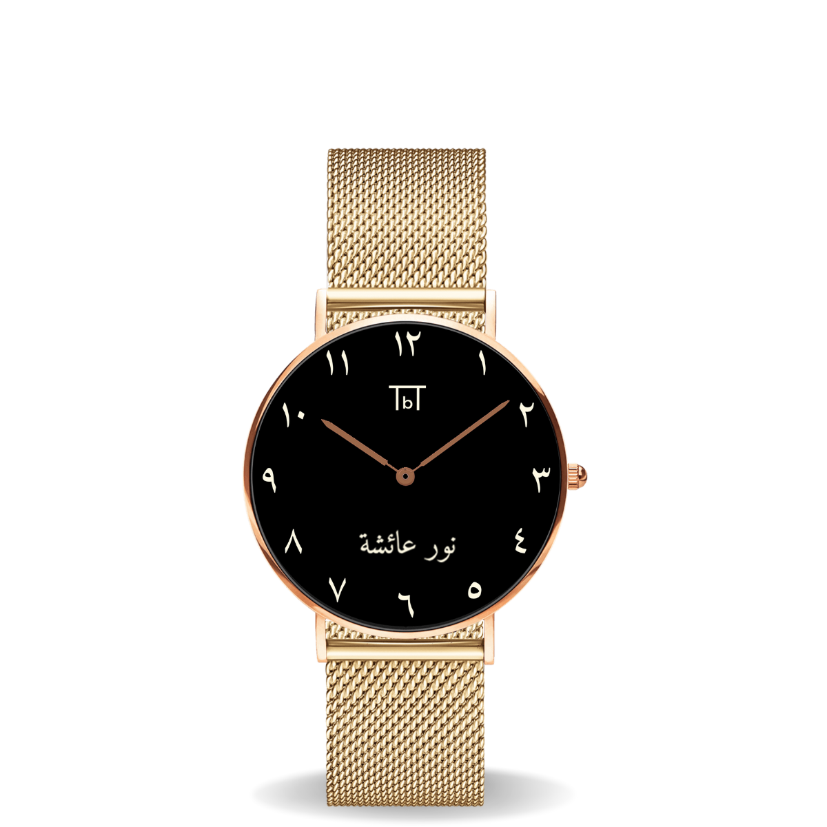 Arabic Rose Gold with Gold Mesh Strap FOR HER