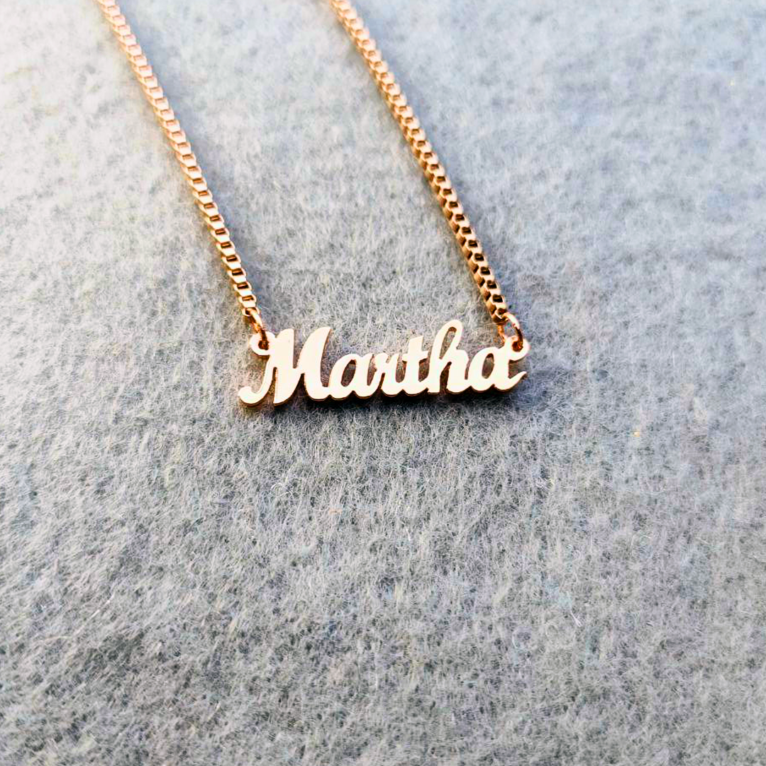 Italian English Necklace Rose Gold