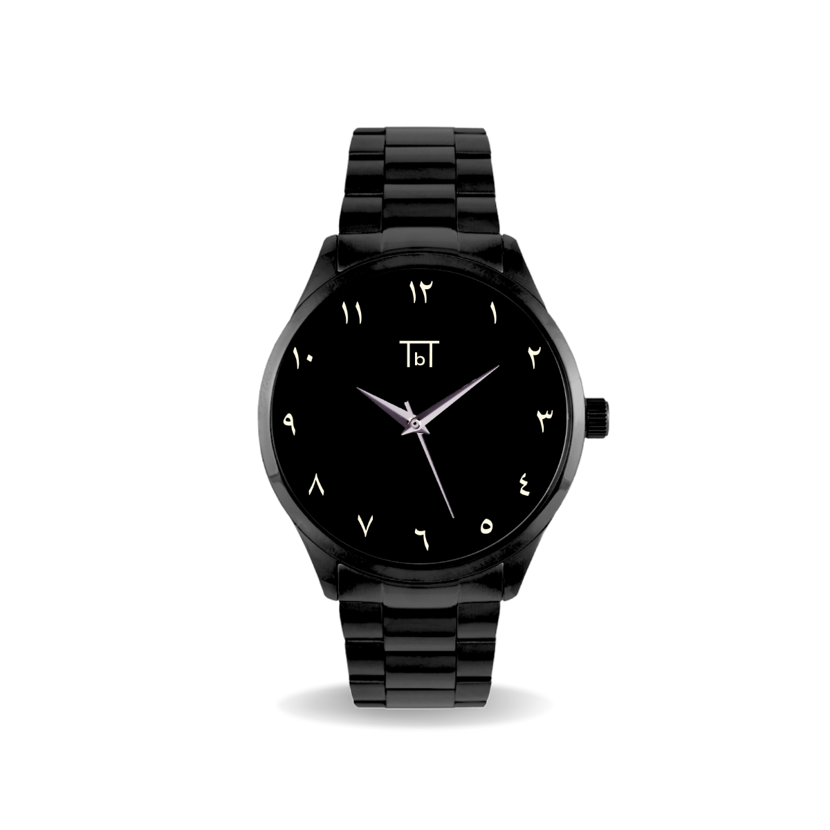 Arabic Dial Watch in Black Stainless Steel FOR HER