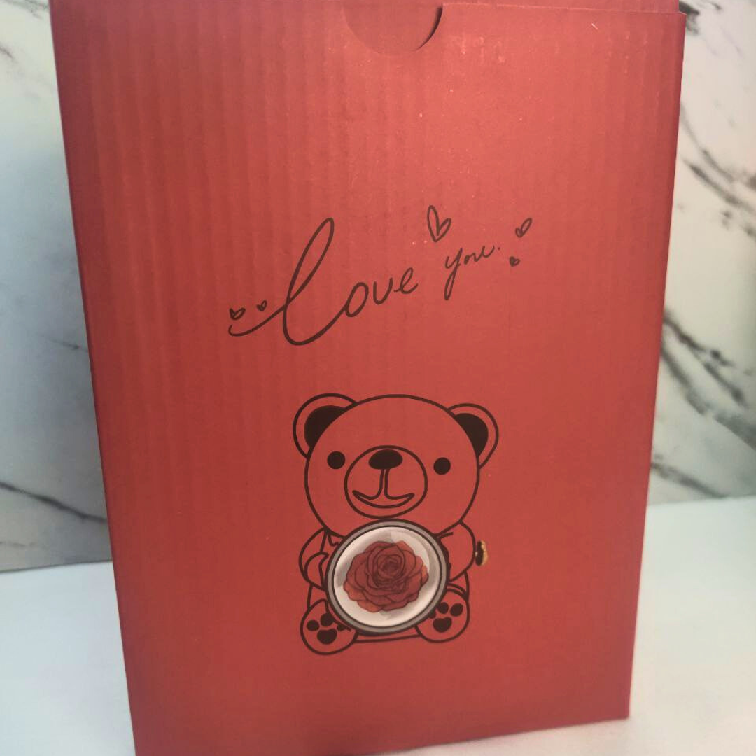 Valentines Day Special Red Bear with Custom Necklace/Bracelet/Ring