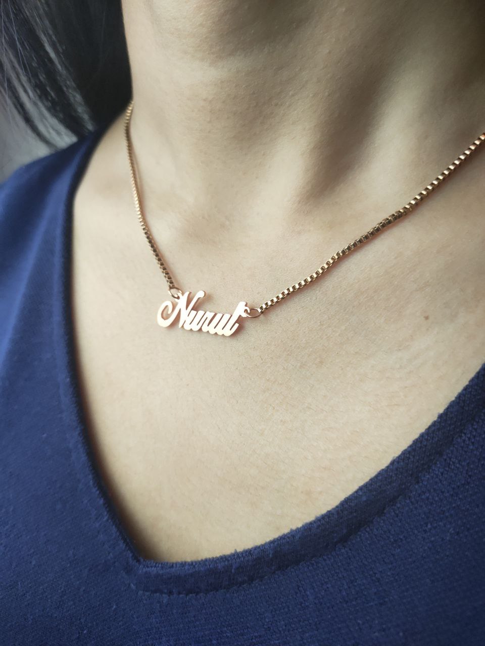 Italian English Necklace Rose Gold