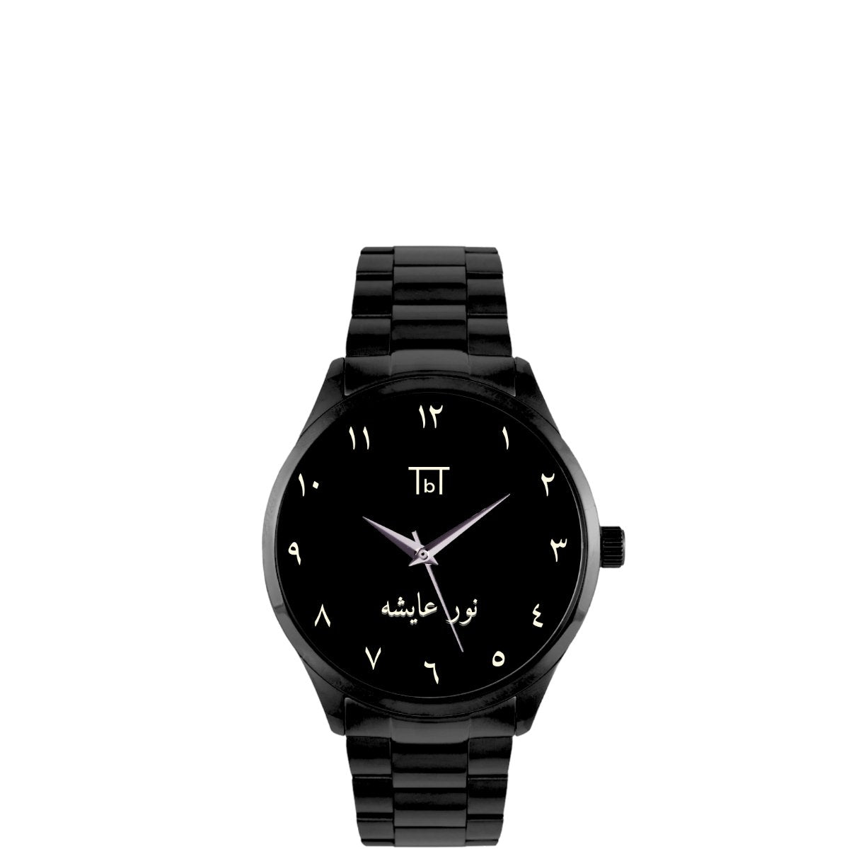 Arabic Dial Watch in Black Stainless Steel FOR HER - TbT WatchesTbT Watches