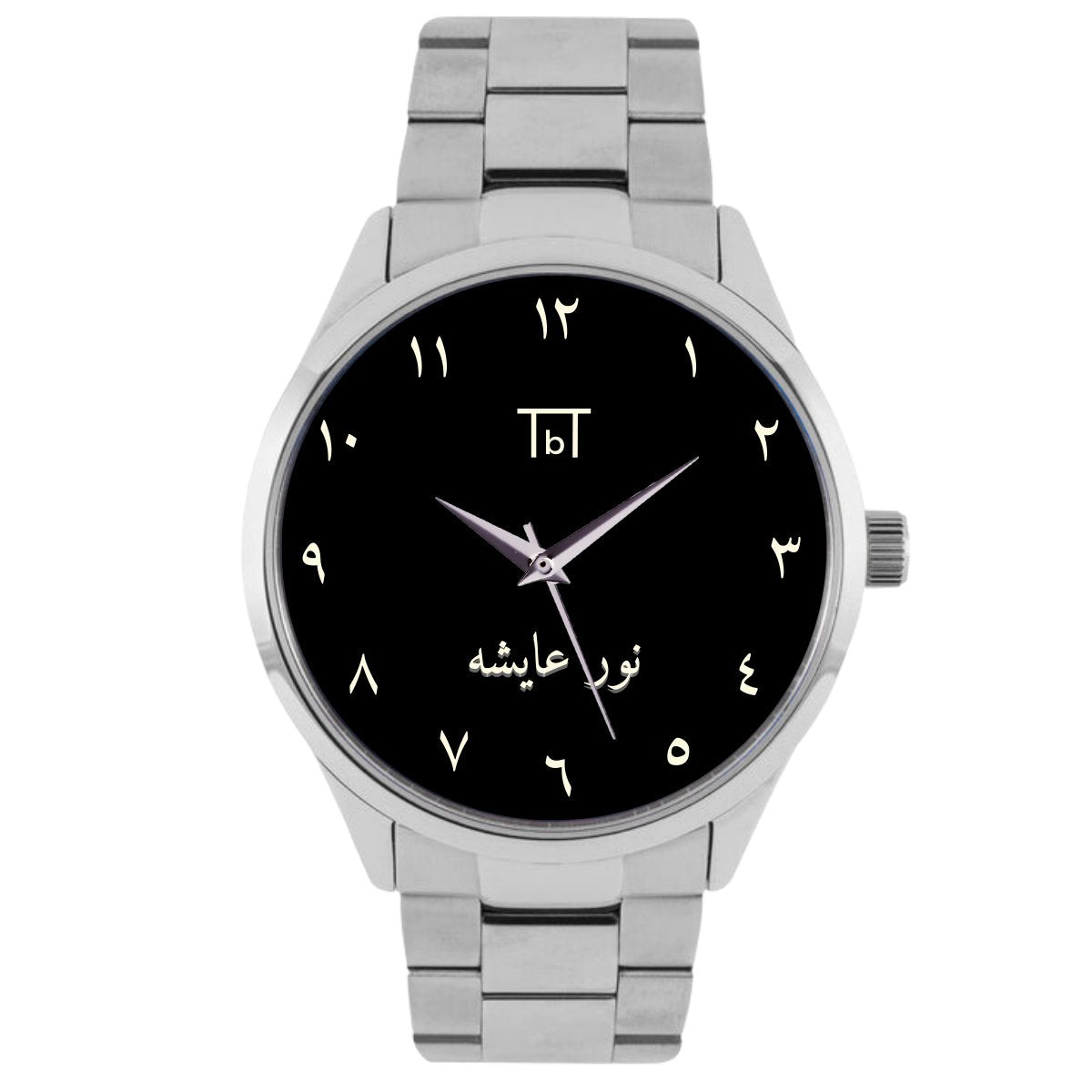 Arabic Dial Watch in Silver Stainless Steel FOR HIM - TbT WatchesTbT Watches